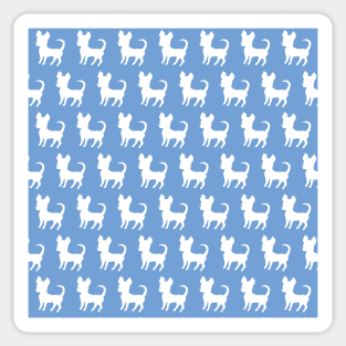 Chihuahua silhouette print (large) sky blue Sticker